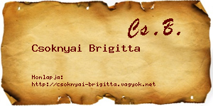 Csoknyai Brigitta névjegykártya